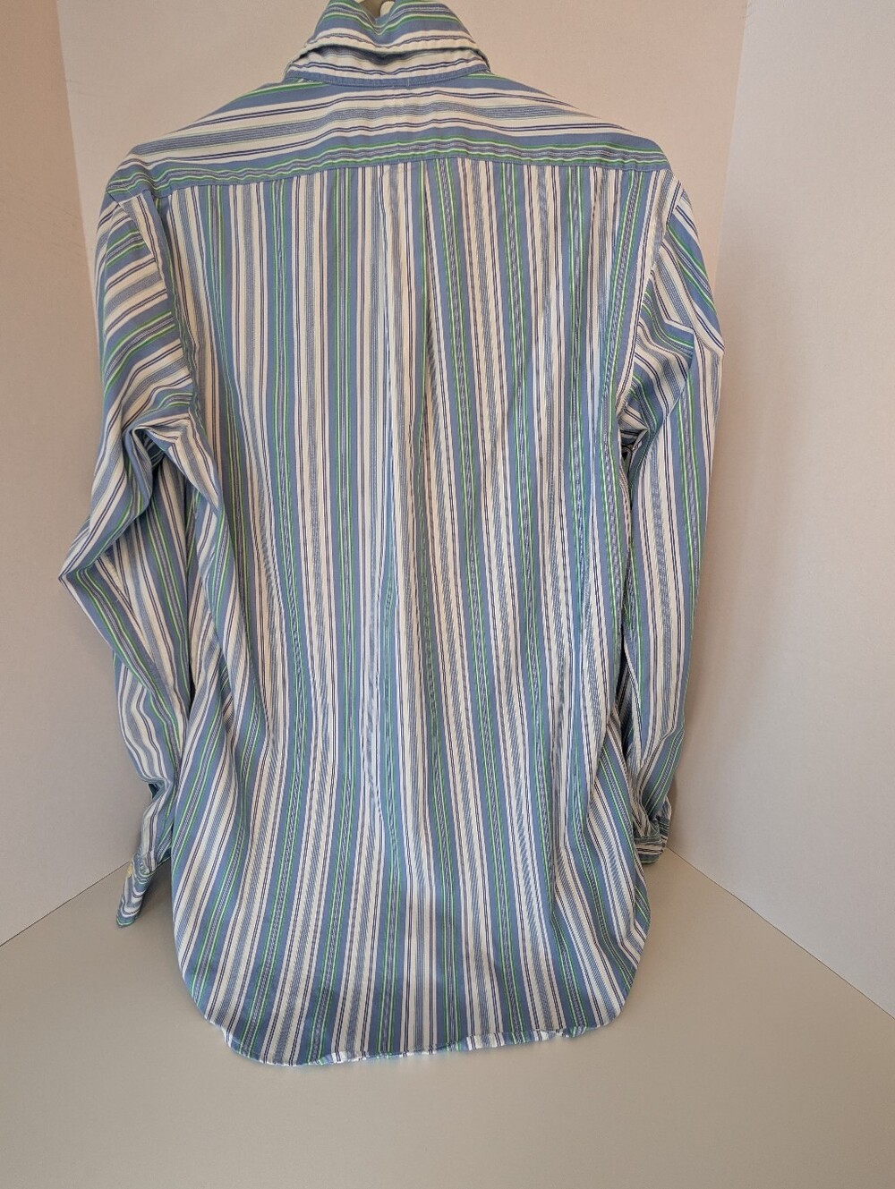 Ralph Lauren Blue White Green Striped Button-Down Shirt - Picture 5 of 11